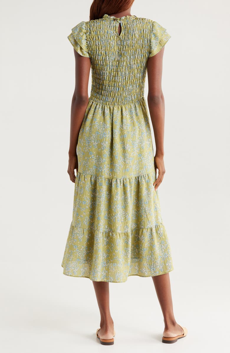 Sam Edelman Matilda Smocked Tiered Midi Dress, Alternate, color, 