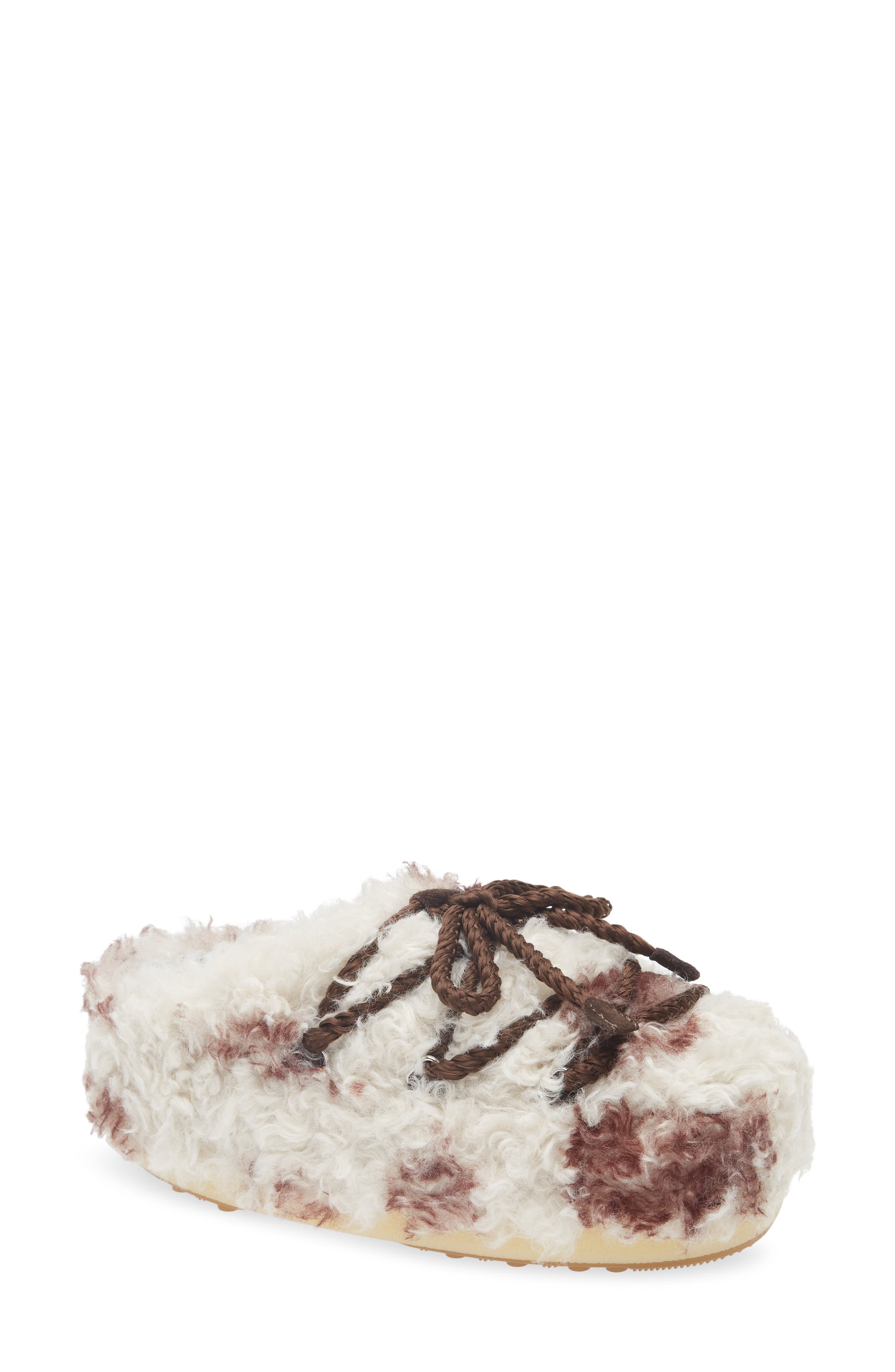 Moon Boot<sup>®</sup> EVX Curly Water Repellent Mule, Main, color, Cow