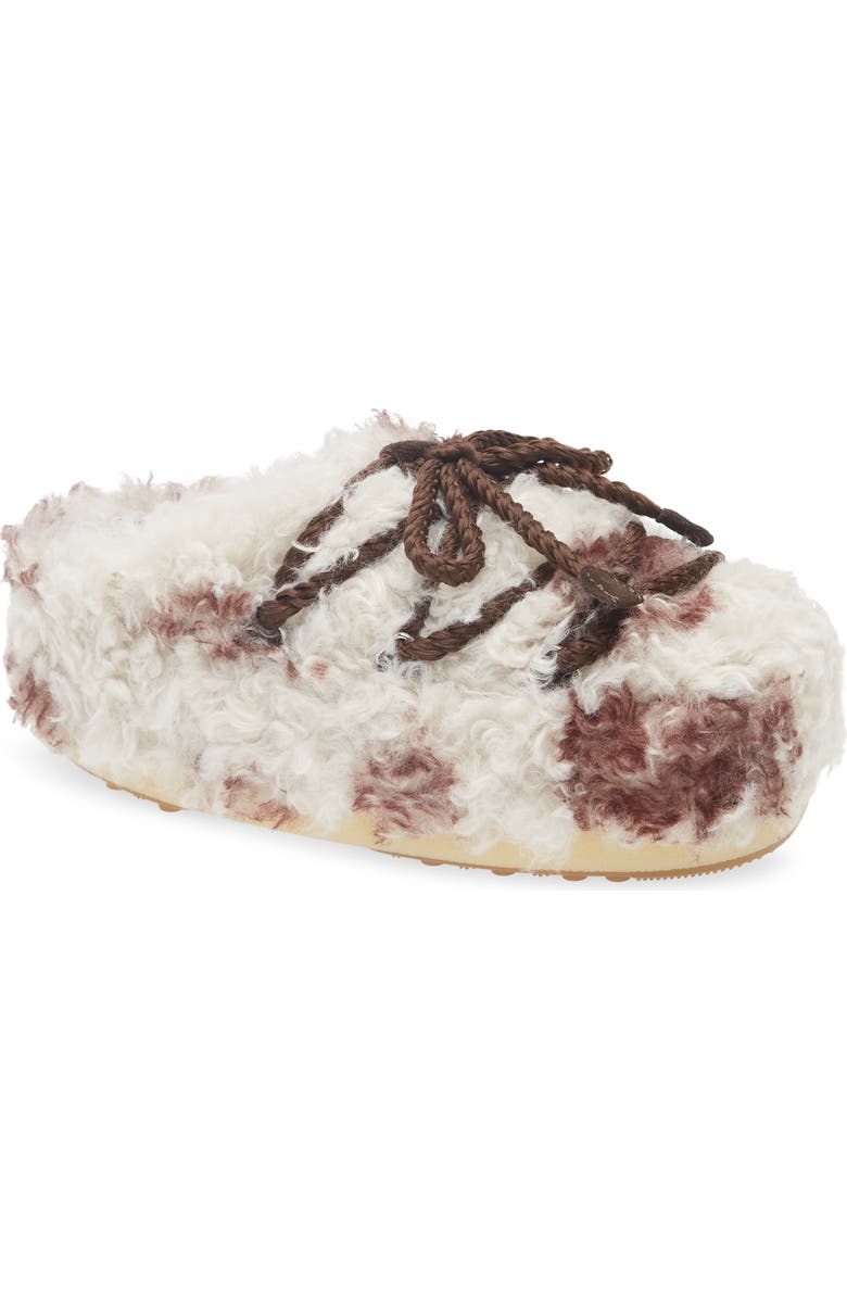 Moon Boot<sup>®</sup> EVX Curly Water Repellent Mule, Main, color, Cow