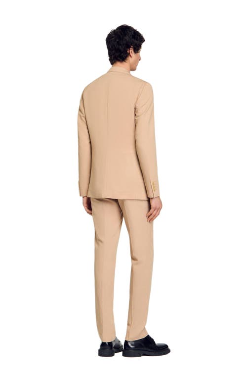 Sandro Suit Jacket In Nut