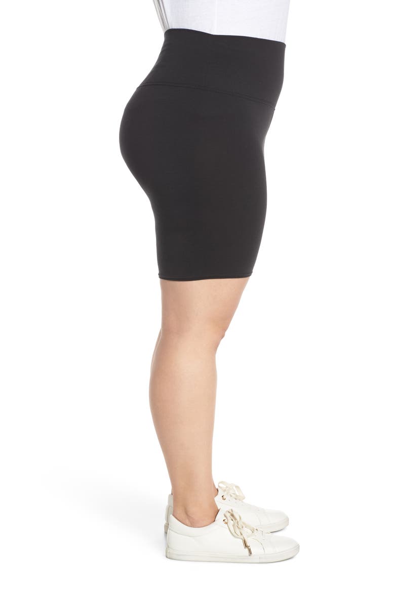 High Waist Biker Shorts, Alternate, color, BLACK