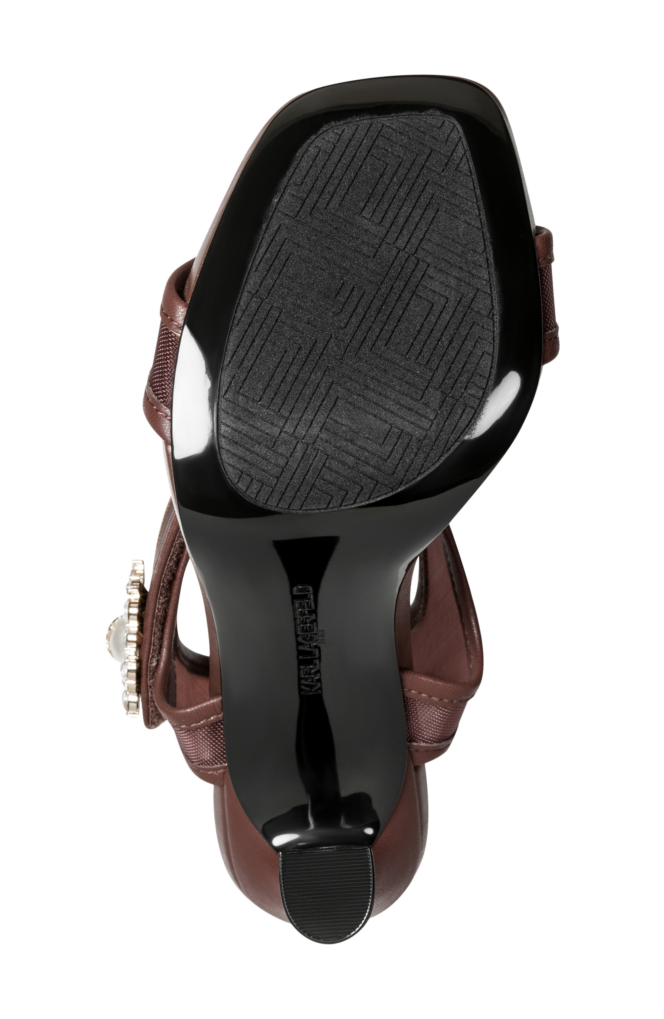 Celida Mesh Ankle Strap Sandal, Alternate, color, COGNAC