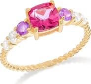 YS GEMS Gemstone Twist Band Ring