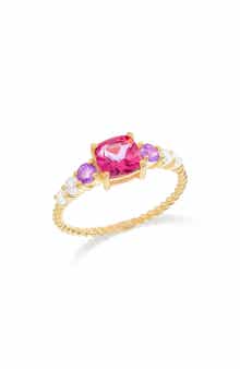 YS GEMS Gemstone Twist Band Ring