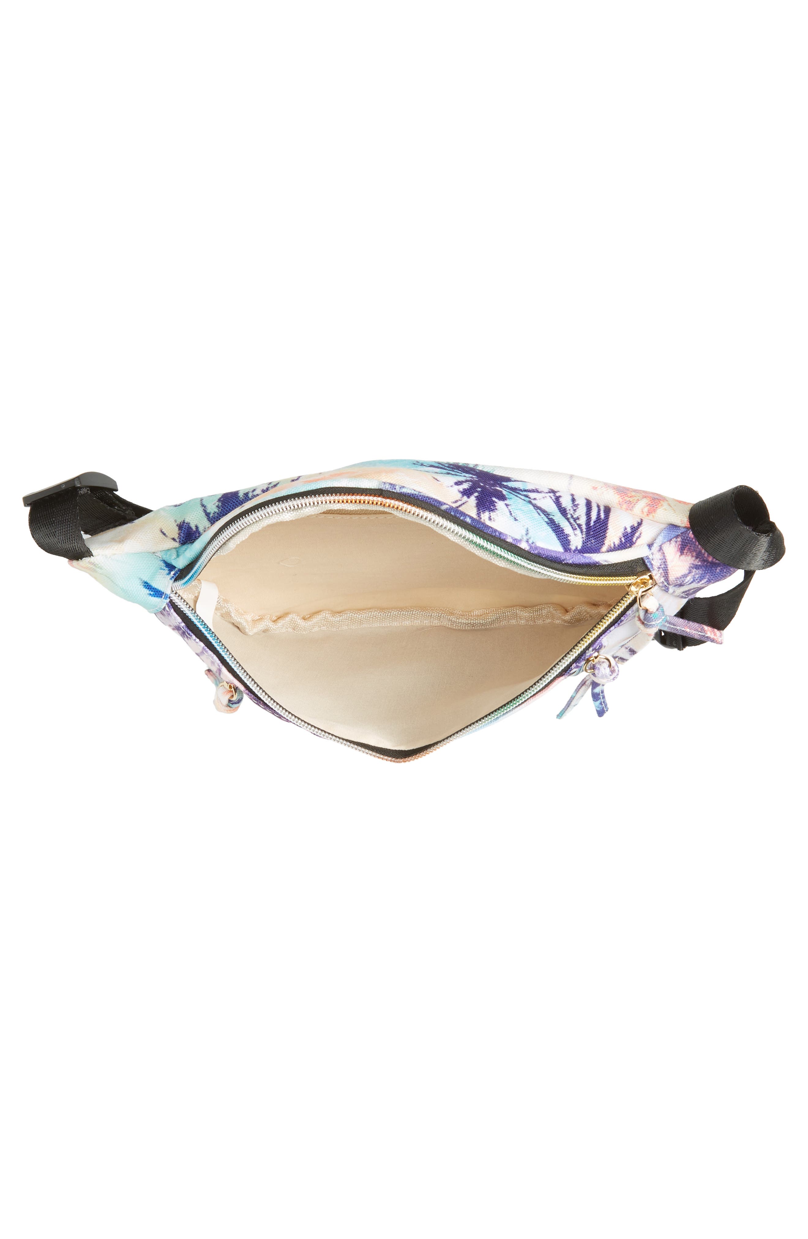 Yoki Bags Palm Print Canvas Belt Bag, Alternate, color, 