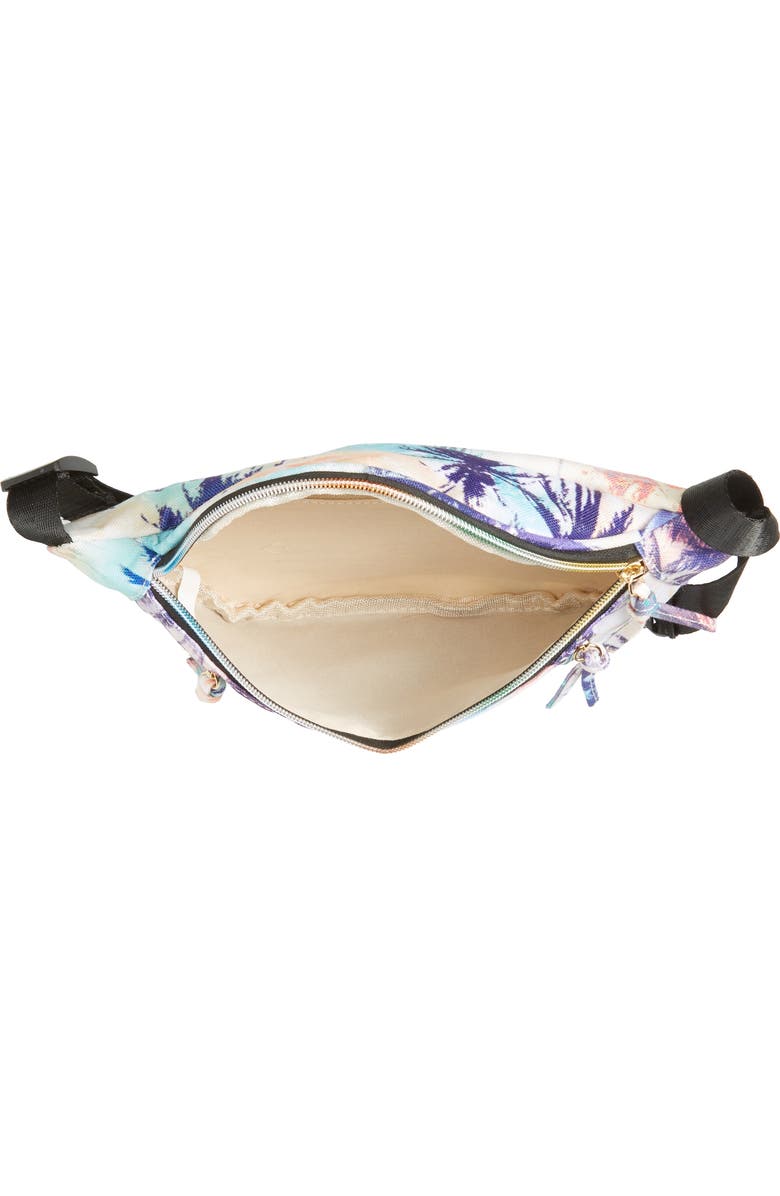 Yoki Bags Palm Print Canvas Belt Bag, Alternate, color,