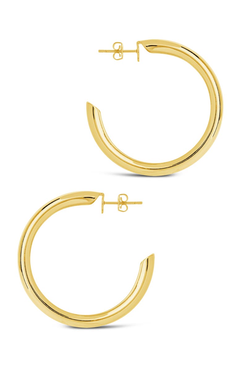 Sterling Forever Liviana Hoop Earrings, Alternate, color, Gold