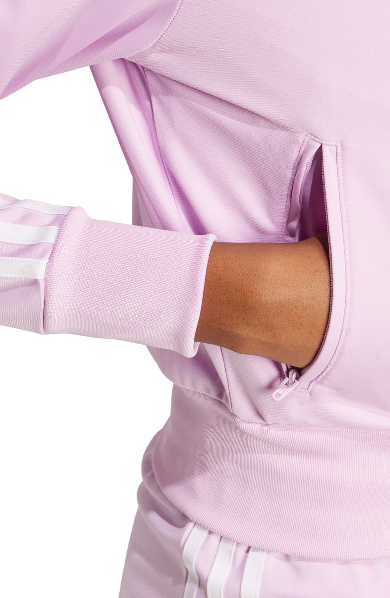 adidas Firebird Recycled Polyester Track Jacket, Alternate, color, Light Orchid