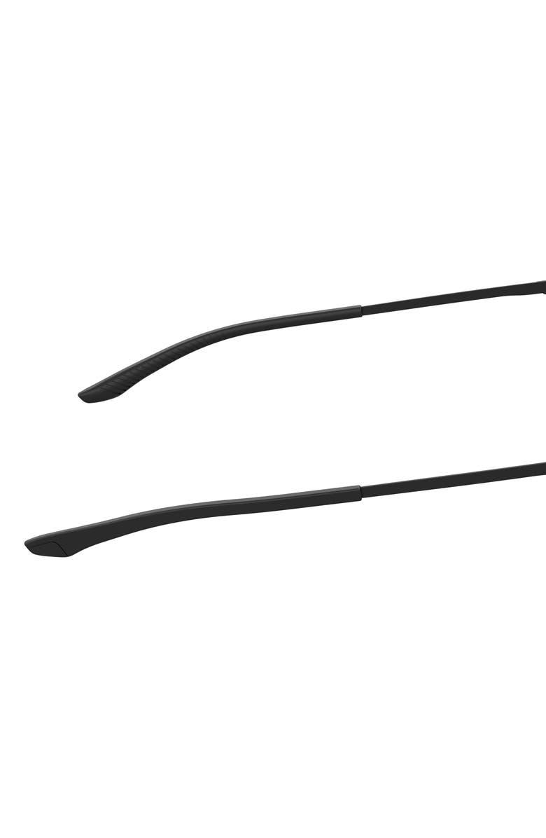 Under Armour 59mm Polarized Aviator Sunglasses, Alternate, color, Matte Black