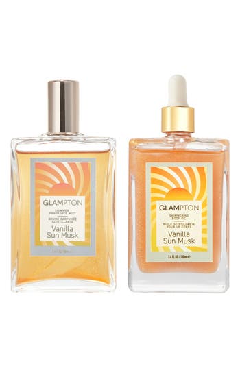 Glampton Vanilla Musk Fragrance & Body Oil Set In Transparent