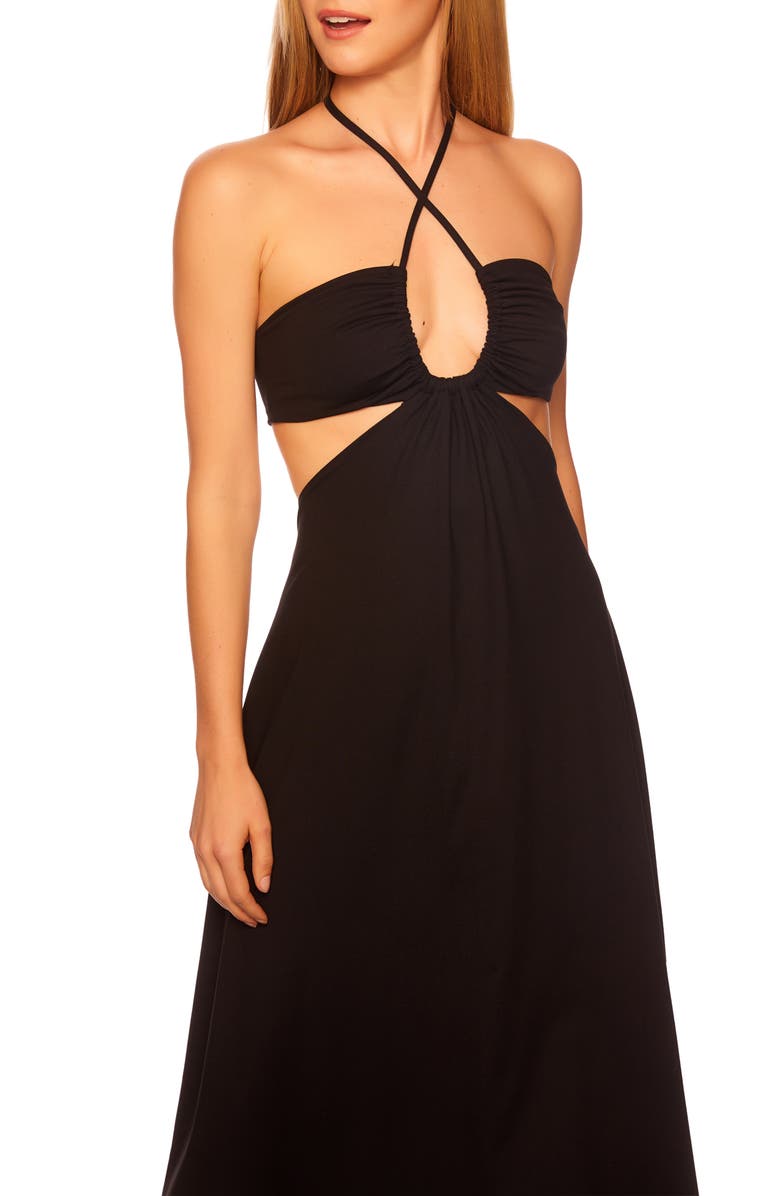 Susana Monaco U-Halter Cutout Maxi Dress, Alternate, color,
