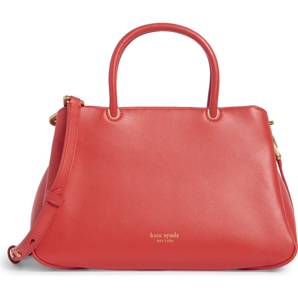 Kate Spade New York Grace Smooth Leather Satchel In Red