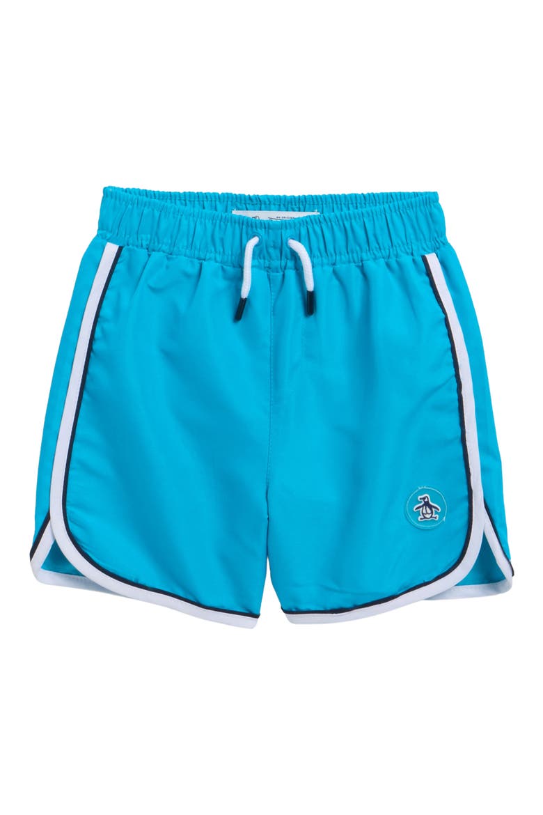 Kids' Dolphin Hem Swim Trunks, Main, color, BLUE DANUBE