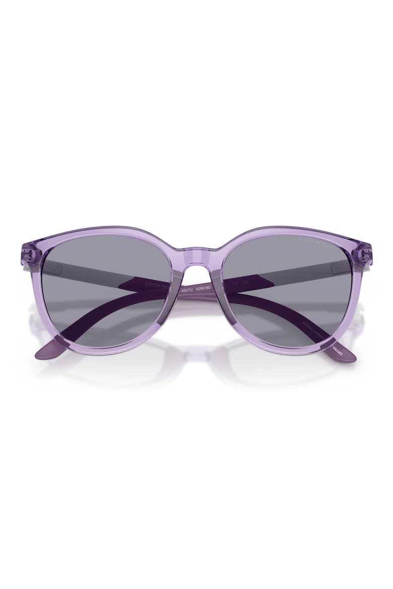 Kids' 49mm Cat Eye Sunglasses, Alternate, color, SHINY VIOLET / BLUE