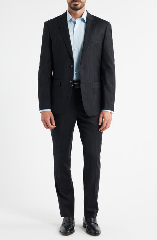 DANIEL HECHTER Modern Fit Black Pinstripe Wool Suit  product