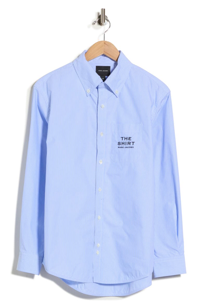 The Stripe Button-Down Shirt, Main, color, SKY BLUE