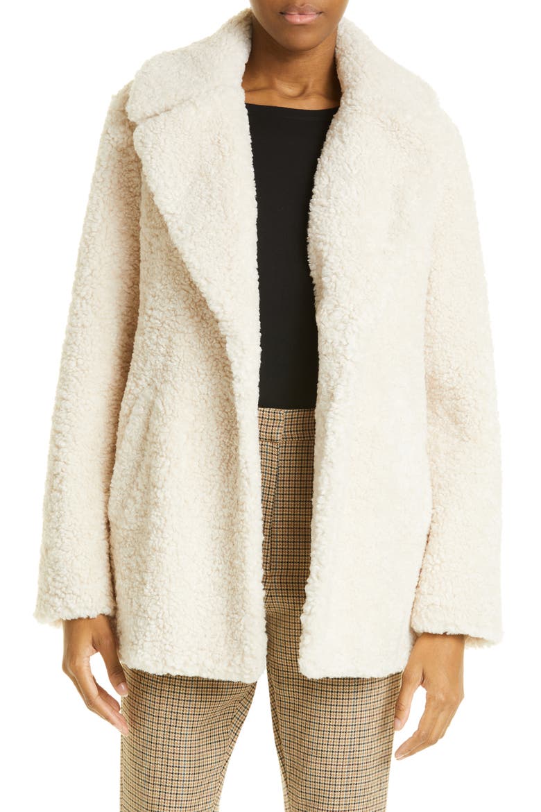Stone Faux Fur Coat, Main, color, NATURAL