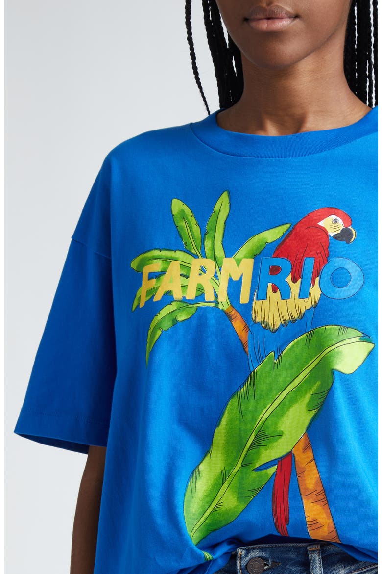 Oversize Cotton Graphic T-Shirt, Alternate, color, BLUE