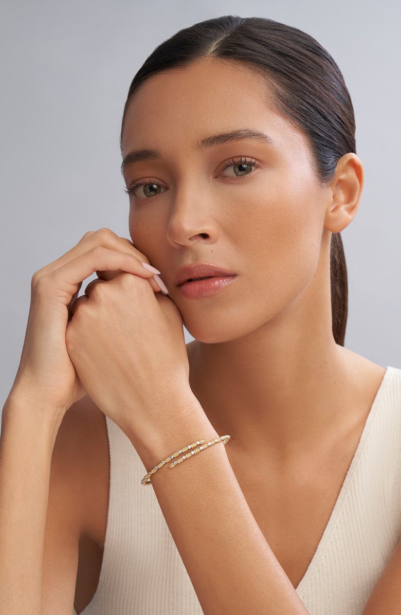 LAGOS Signature Caviar Superfine Diamond Wrap Bracelet, Alternate, color, Gold