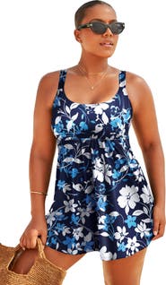 Swimsuits for All Flared Two-Piece Swimdress