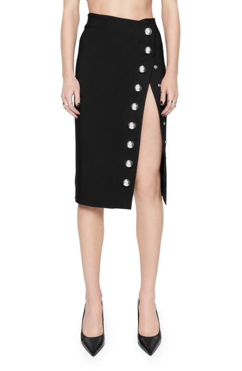Alice Snap Detail Pencil Skirt