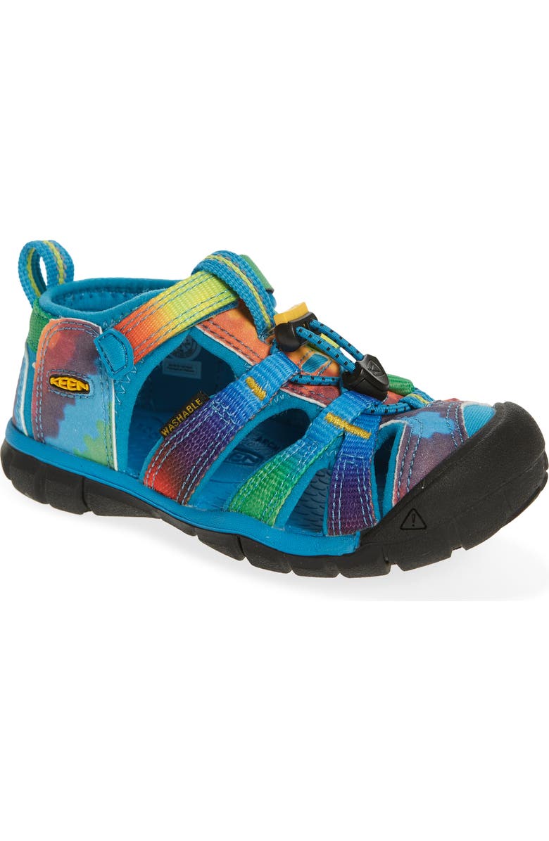 KEEN Seacamp II CNX Water Friendly Sandal, Main, color, Vivid Blue/ Original Tie Dye