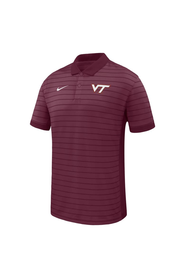 Men's Nike Maroon Virginia Tech Hokies 2025 Early Season Coaches Sideline Victory Stripe Performance Polo, Alternate, color, Maroon