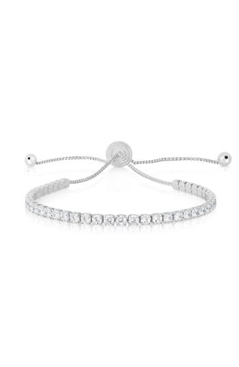 Glaze Jewelry Cubic Zirconia Tennis Bracelet In White
