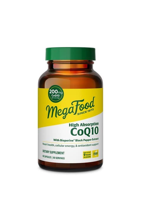 High Absorption CoQ10 200mg Per Serving with BioPerine Black Pepper Extract, 60 Capsules