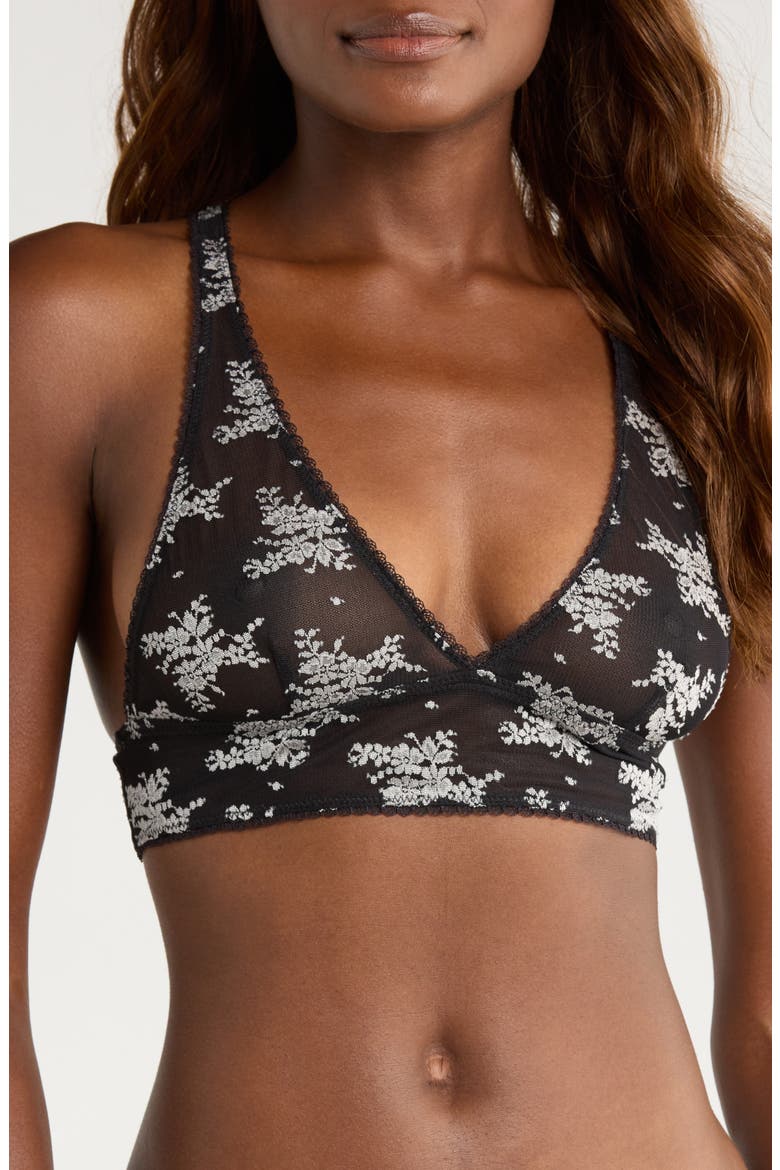 Talk About It Racerback Bralette, Main, color, BLACK COMBO