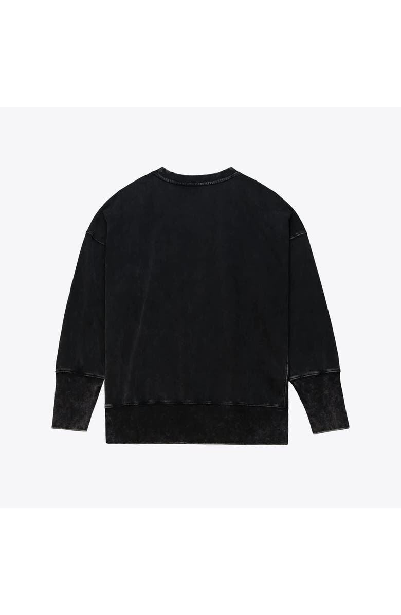 Mitchell & Ness Women's Mitchell & Ness  Black Buffalo Bills Delineate Mineral Wash Crewneck Sweatshirt, Alternate, color, Black