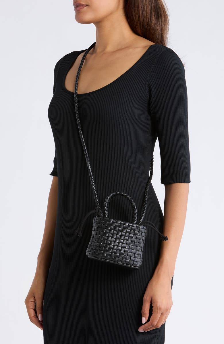 URBAN EXPRESSIONS HANDBAGS Mini Woven Crossbody Bag, Alternate, color, Black