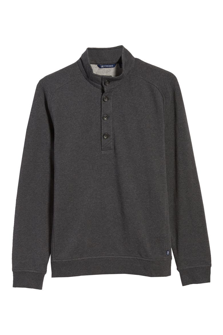 Saturday Mock Neck Sweater, Alternate, color, CHARCOAL HEATHER