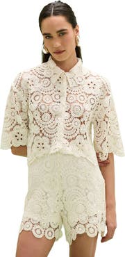 PatBO Gal Embroidery Top