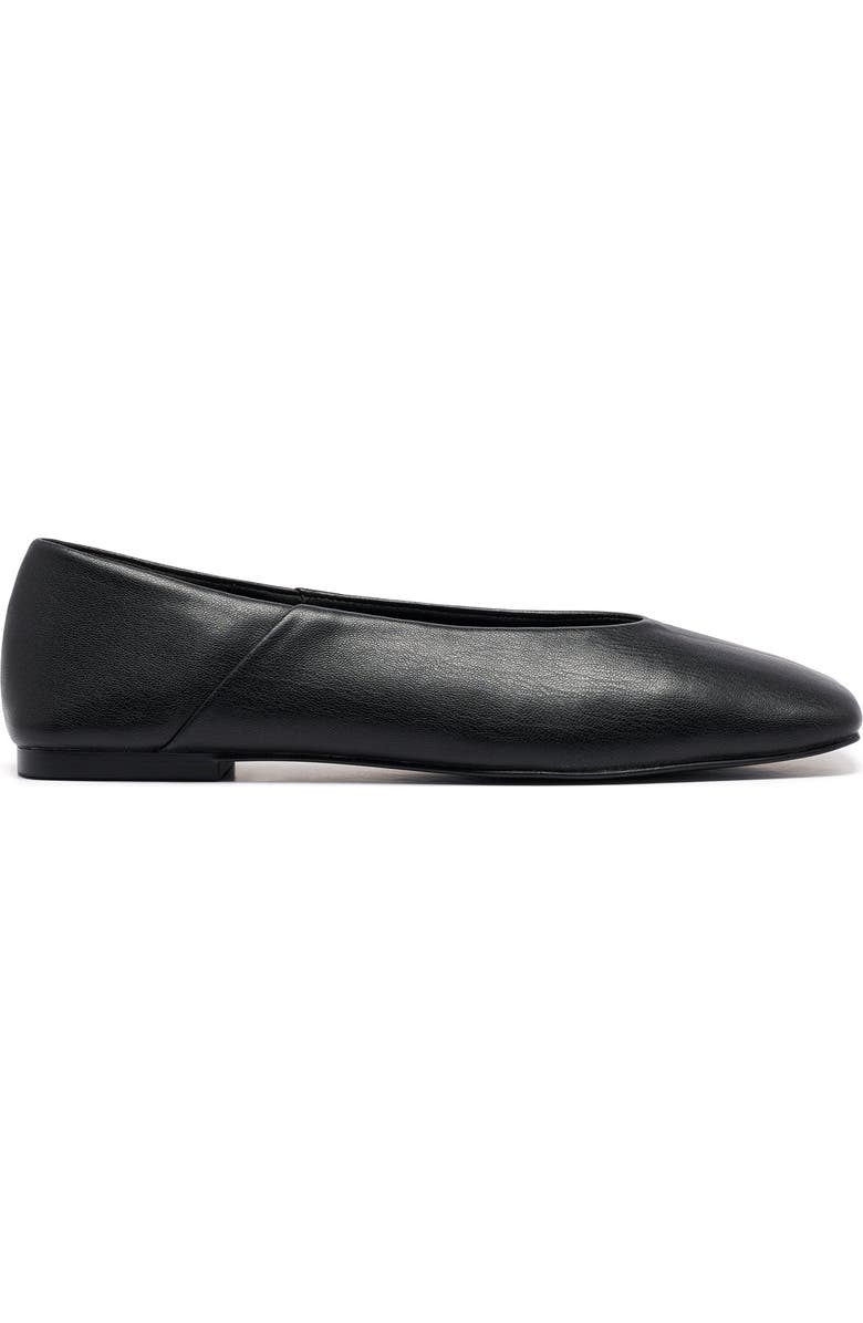 Therapy Australia Gaia Square Toe Flats, Alternate, color, Black Smooth Pu
