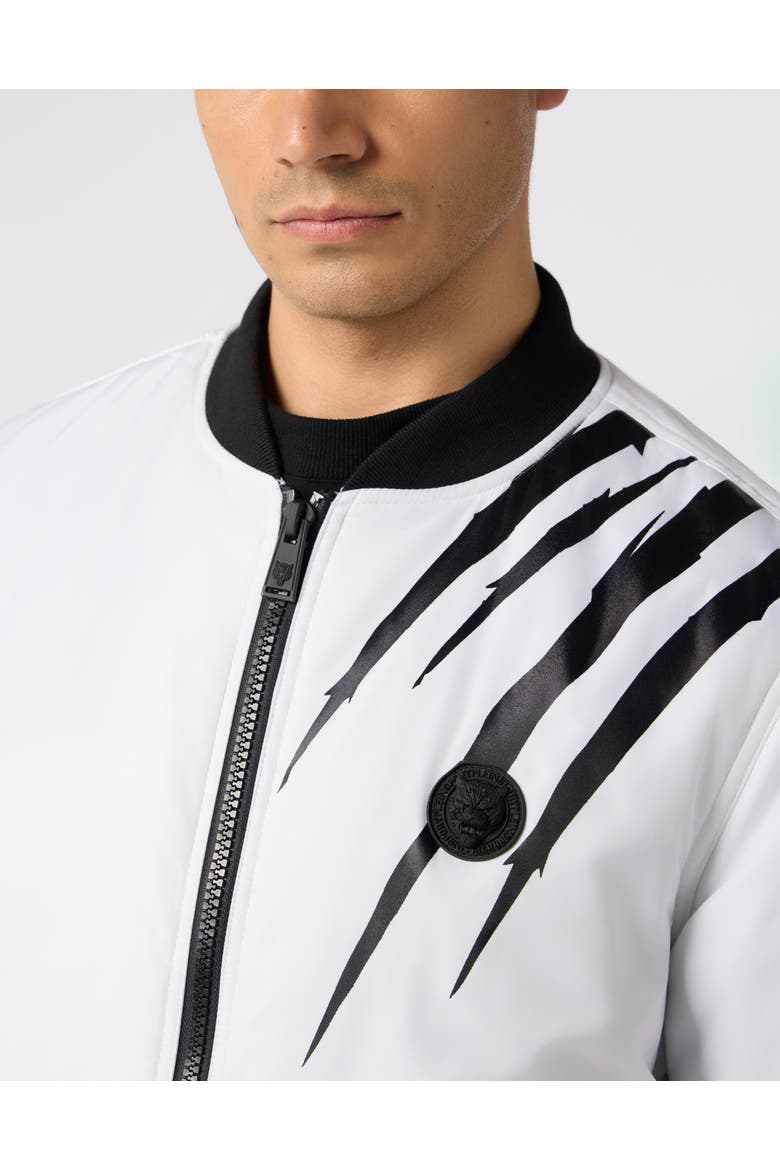 Bomber Scratch Men, Alternate, color, white