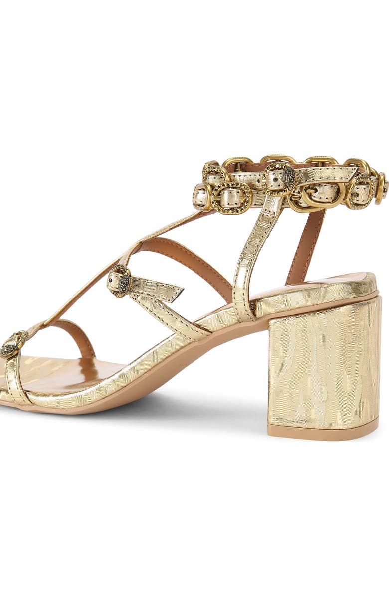Kurt Geiger London Regent Buckle Embellished Gladiator Sandal, Alternate, color,