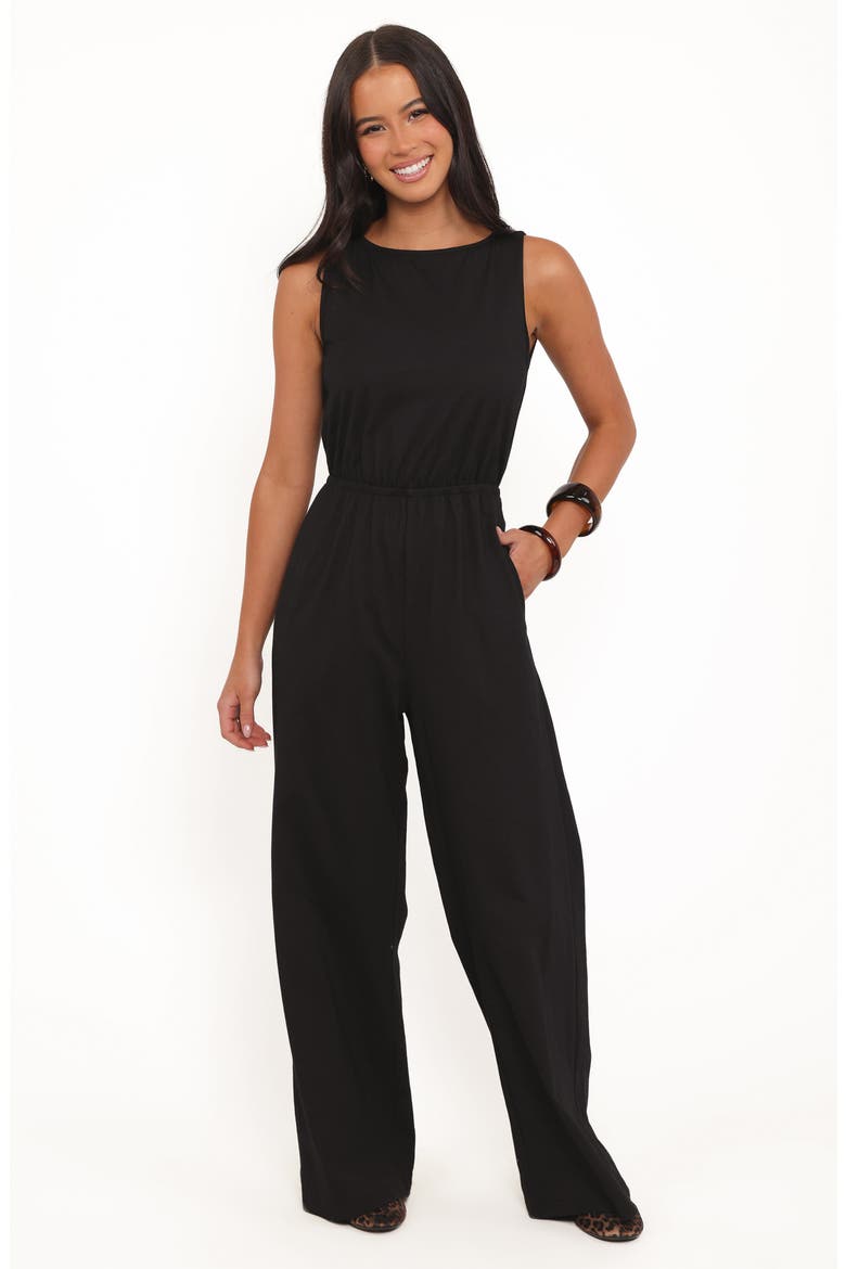 Sansa Stretch Jumpsuit, Alternate, color, BLACK