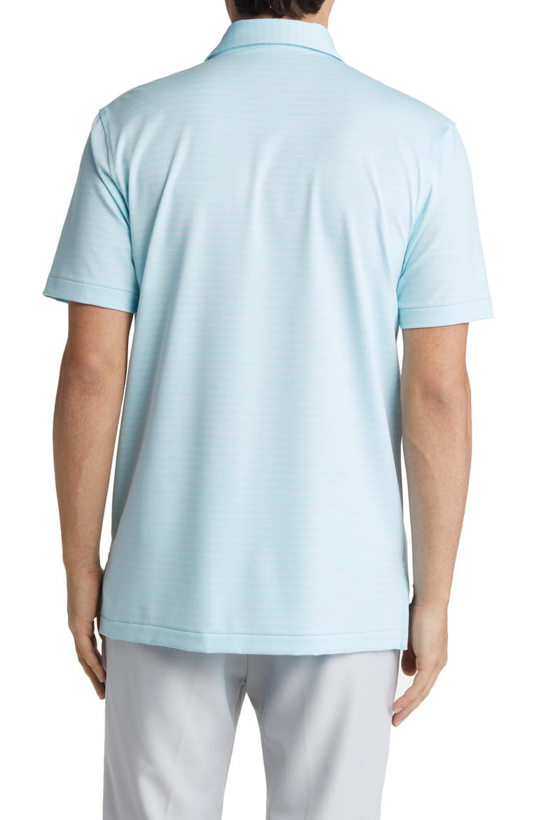Drum Stripe Performance Golf Polo, Alternate, color, CELESTE