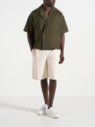 Manière De Voir Abel Boxy Twill Double Breasted Shirt