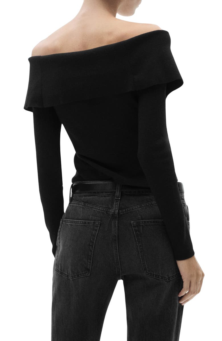 MANGO Off the Shoulder Zip Front Cardigan, Alternate, color,