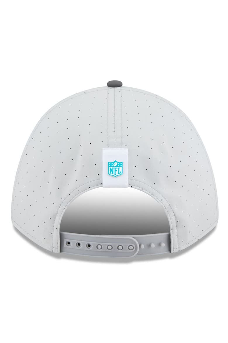 Men's New Era  Gray/Graphite Miami Dolphins 2025 NFL Training Camp A-Frame 9FORTY Adjustable Hat, Alternate, color, Gray