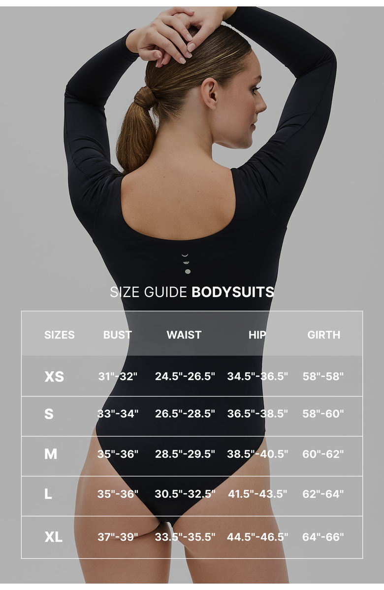 Elastique Athletics Iconic Compression Long Sleeve Bodysuit - Brief, Alternate, color, Black