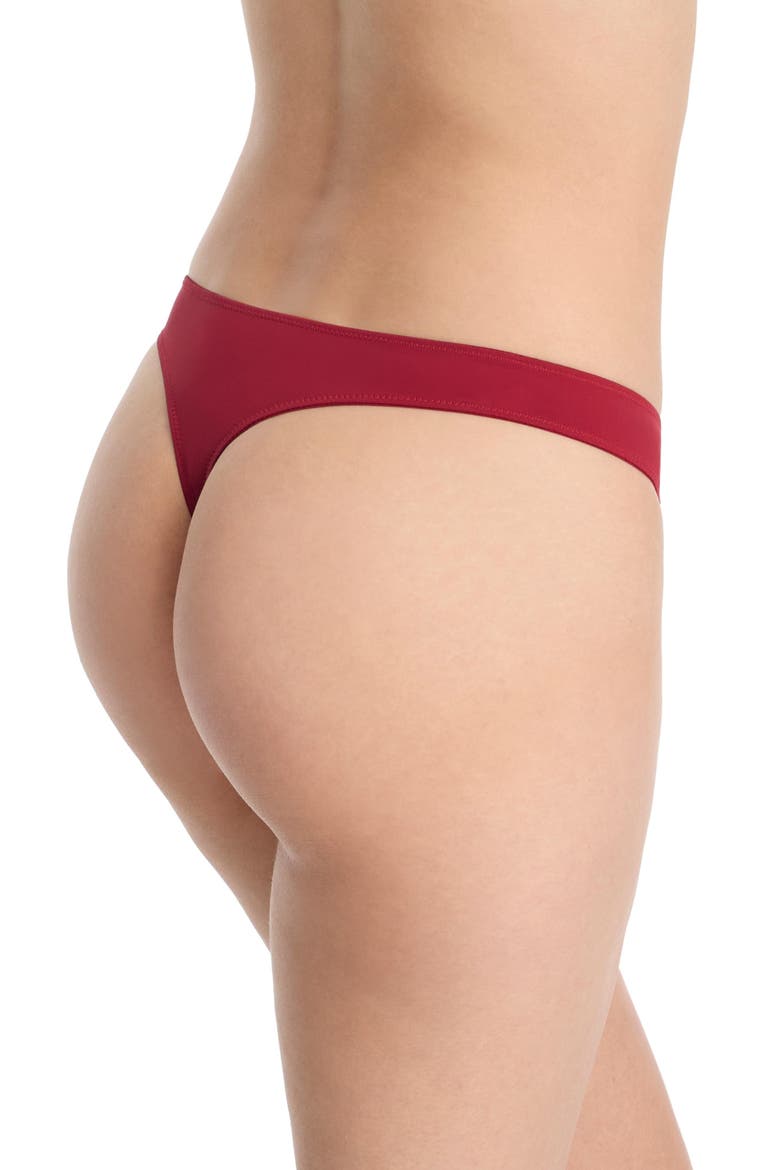 Entice Lace Front Thong, Alternate, color, Scarlet