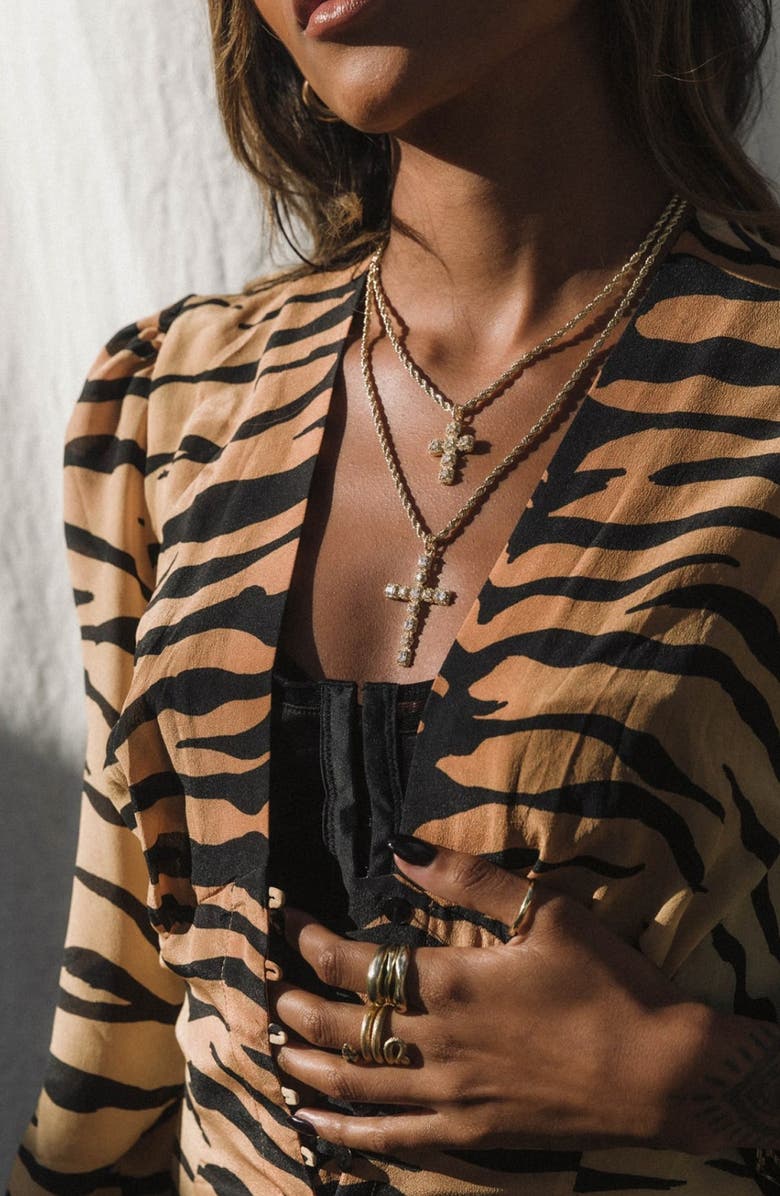 Child of Wild Lavina Cross Pendant Necklace, Alternate, color, Gold