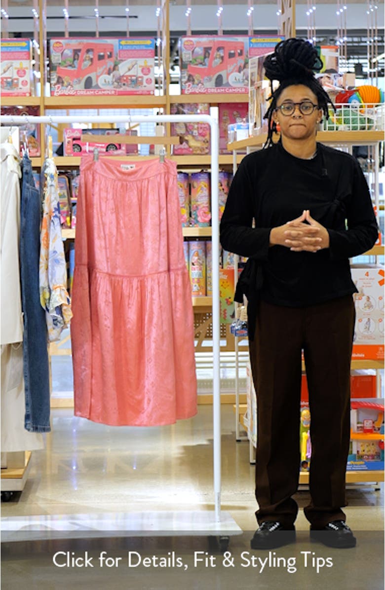 Betty Floral Cotton & Silk Tiered Skirt, sales video thumbnail