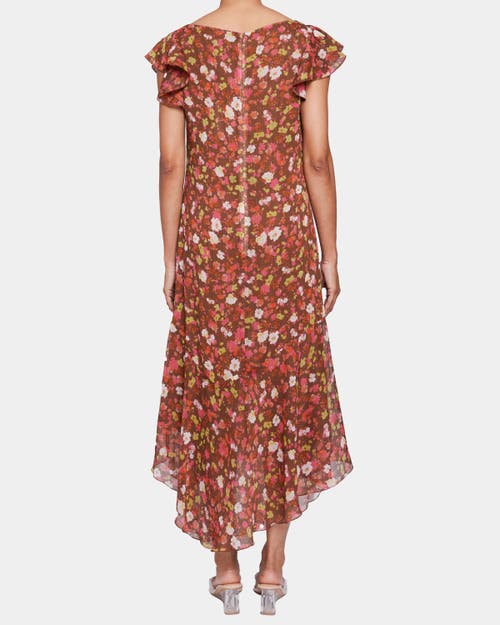 Santorelli Laurel Flutter Cap Sleeve Midi Dress