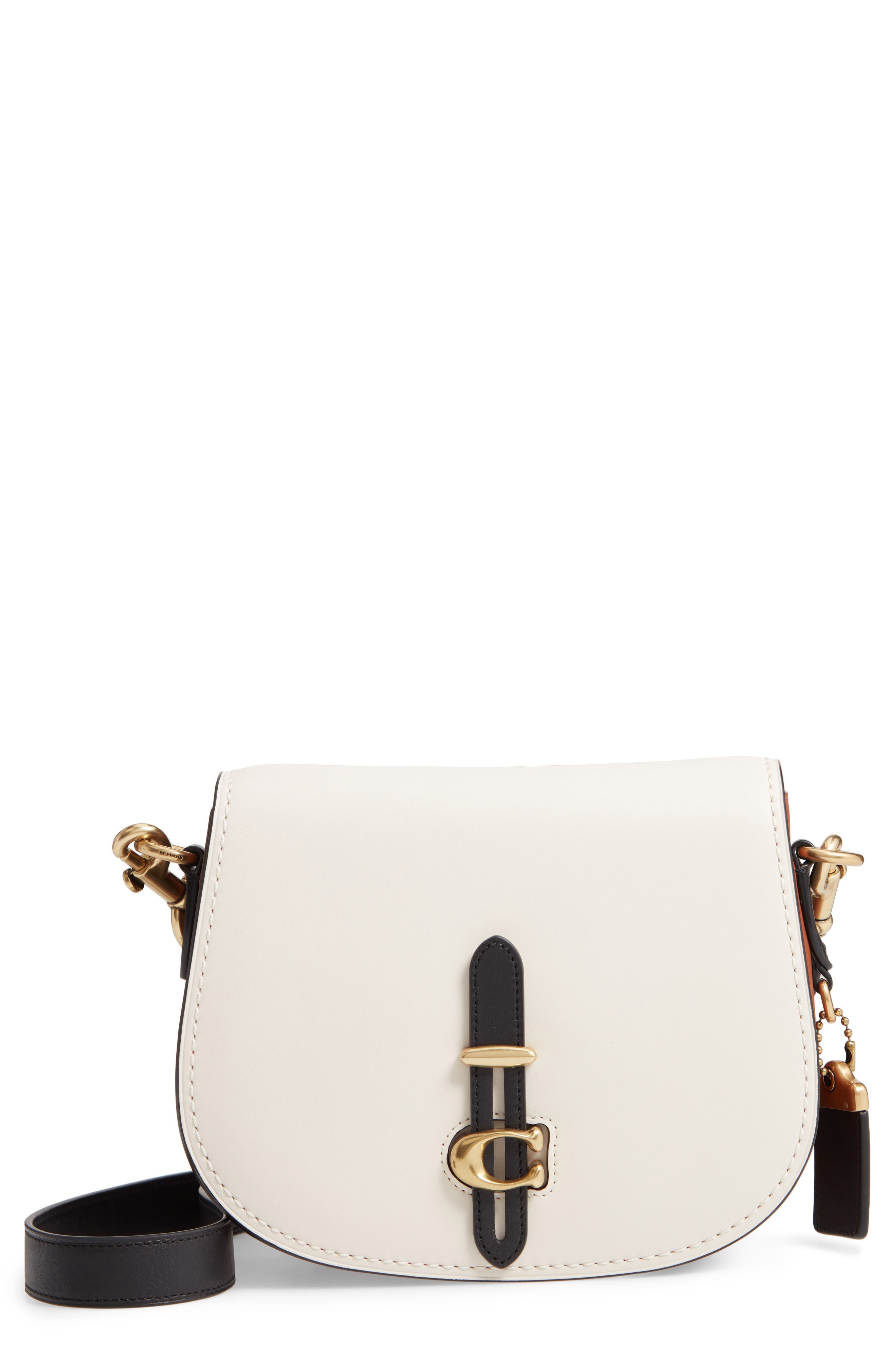 COACH Saddle 24 Leather Saddle Bag, Main, color, 