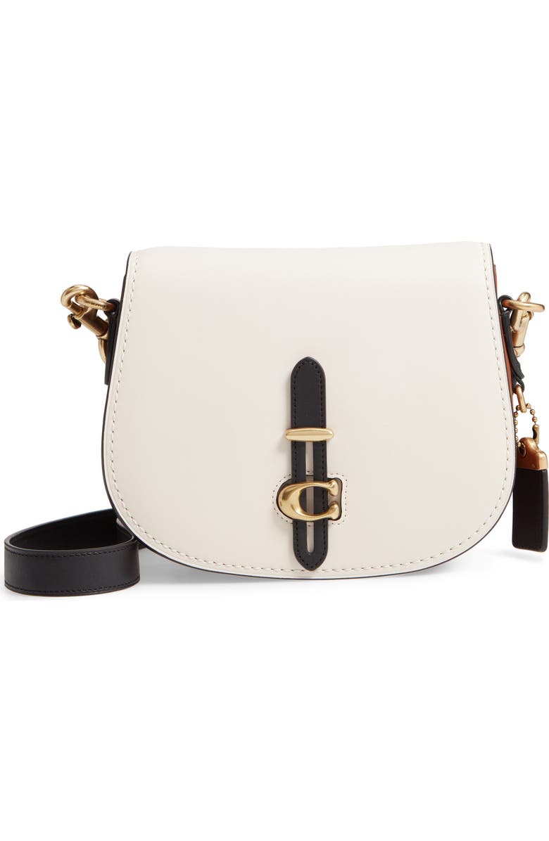 COACH Saddle 24 Leather Saddle Bag, Main, color,