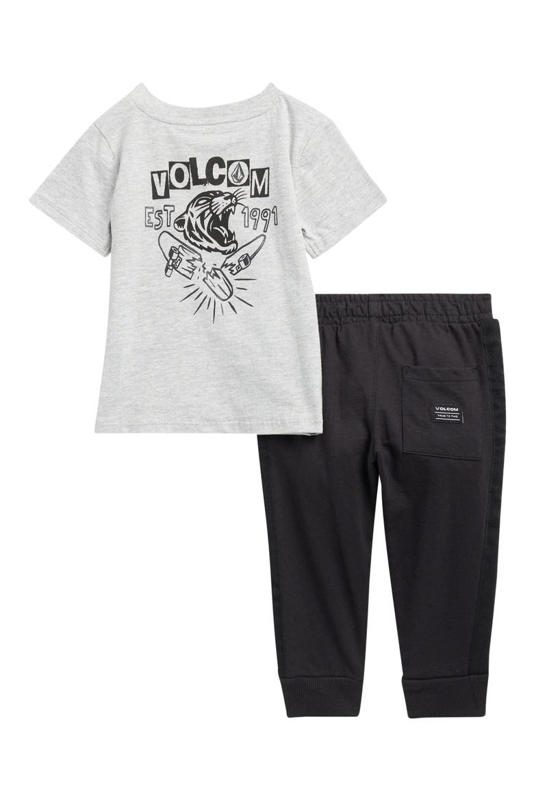 Skate Graphic Short Sleeve Tee & Joggers Set, Alternate, color, LIGHT GREY HEATHER